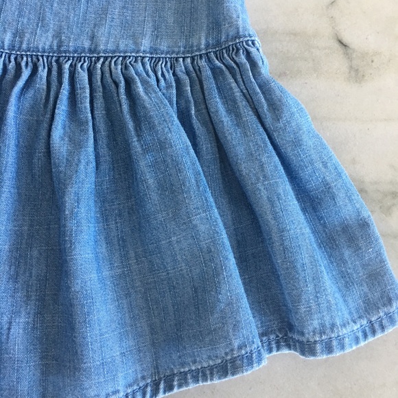 Zara Girls: Beaded/ Embroidered Chambray Dress - Picture 4 of 6